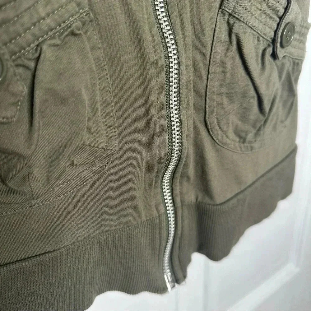 Smart Set Sweatshirt Zippered Green Size Extra Small - Picture 13 of 16